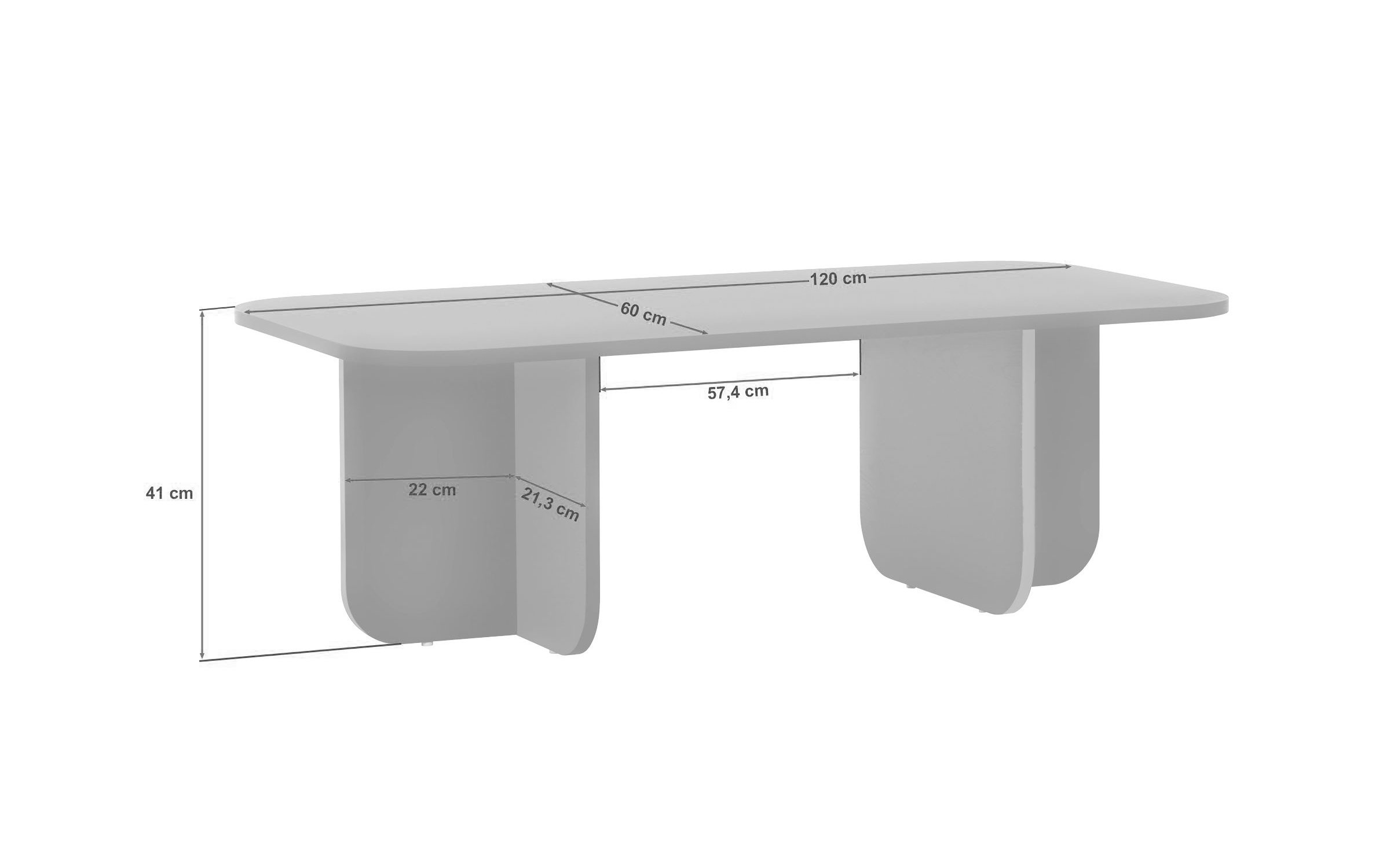 Masuta de cafea Akira, nuc  2